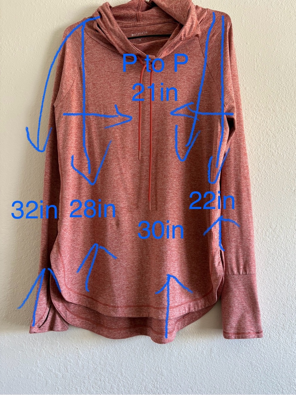 ATHLETA ACTIVE HOODIE TOP - Picture 7 of 7